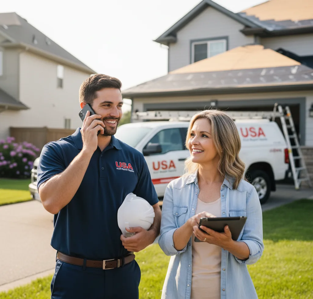 USA Roof Repair Experts customer support in Upland
